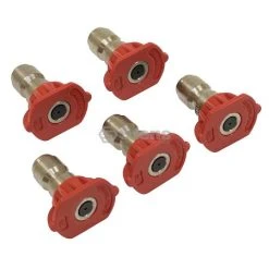 BMI 1/4'' Composite Spray Nozzles - 3.0 Size, Red, 5 Pack